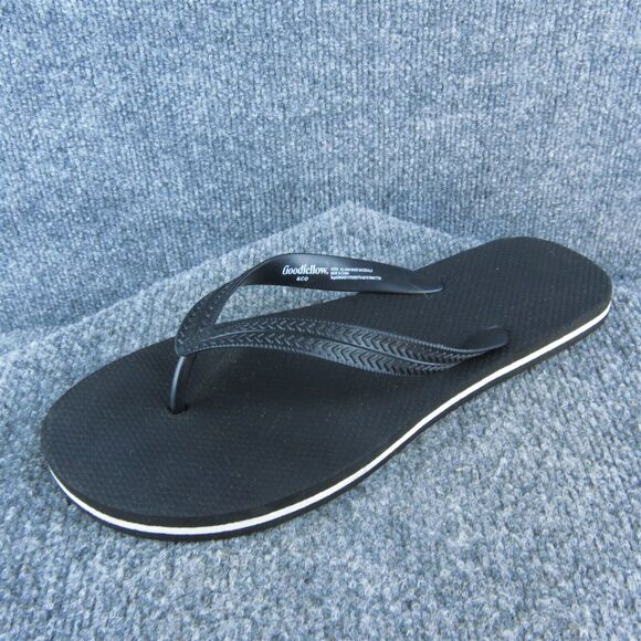 Goodfellow Men‎ Flip Flop Sandals Size 9-10 Medium Black Synthetic Slip On - Picture 1 of 8